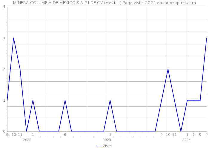 MINERA COLUMBIA DE MEXICO S A P I DE CV (Mexico) Page visits 2024 
