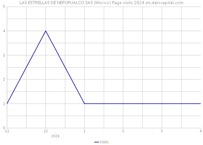 LAS ESTRELLAS DE NEPOPUALCO SAS (Mexico) Page visits 2024 