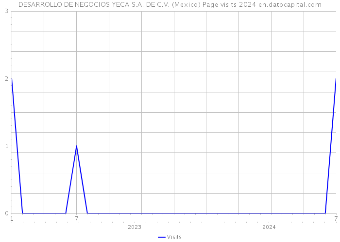 DESARROLLO DE NEGOCIOS YECA S.A. DE C.V. (Mexico) Page visits 2024 