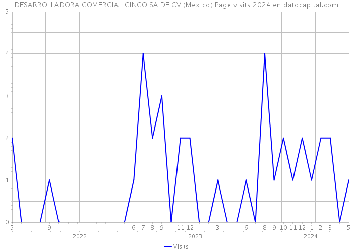 DESARROLLADORA COMERCIAL CINCO SA DE CV (Mexico) Page visits 2024 