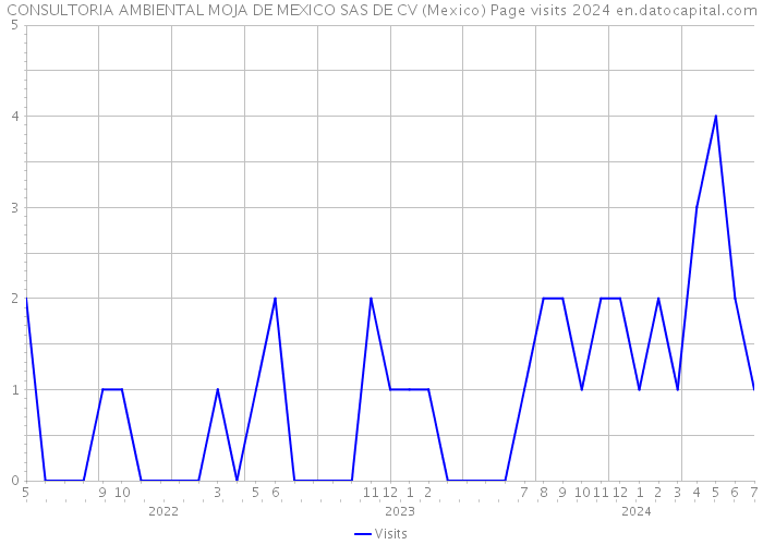 CONSULTORIA AMBIENTAL MOJA DE MEXICO SAS DE CV (Mexico) Page visits 2024 