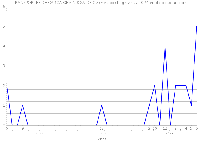 TRANSPORTES DE CARGA GEMINIS SA DE CV (Mexico) Page visits 2024 