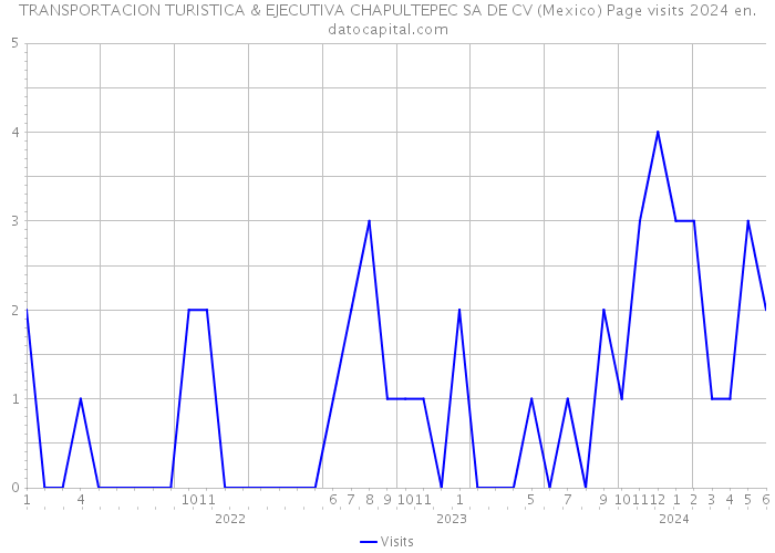 TRANSPORTACION TURISTICA & EJECUTIVA CHAPULTEPEC SA DE CV (Mexico) Page visits 2024 