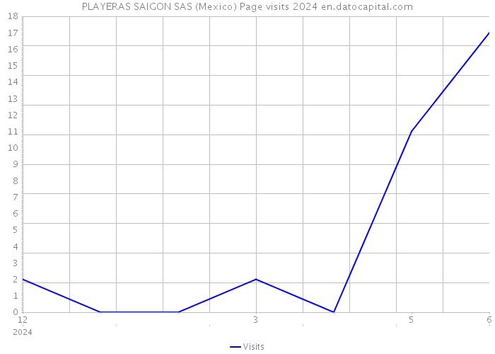 PLAYERAS SAIGON SAS (Mexico) Page visits 2024 