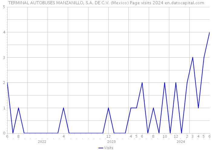 TERMINAL AUTOBUSES MANZANILLO, S.A. DE C.V. (Mexico) Page visits 2024 