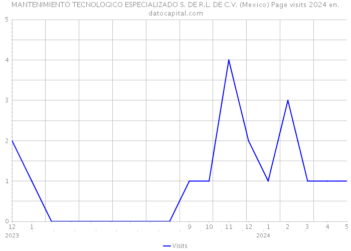 MANTENIMIENTO TECNOLOGICO ESPECIALIZADO S. DE R.L. DE C.V. (Mexico) Page visits 2024 