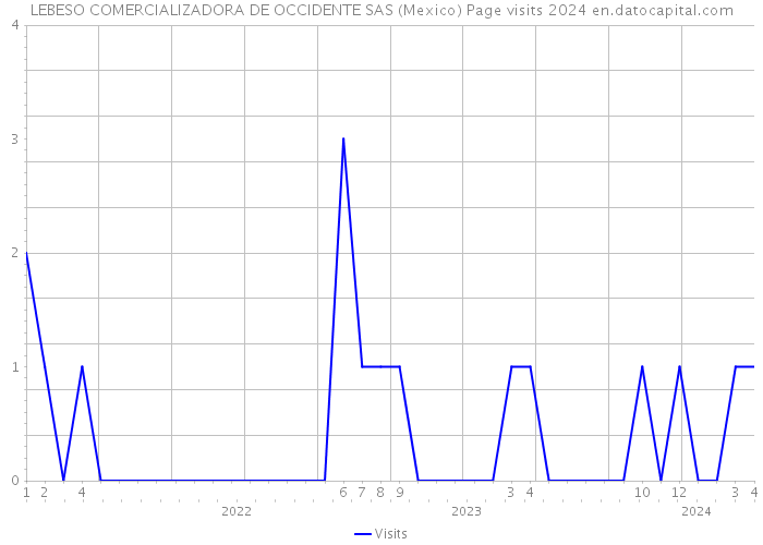 LEBESO COMERCIALIZADORA DE OCCIDENTE SAS (Mexico) Page visits 2024 