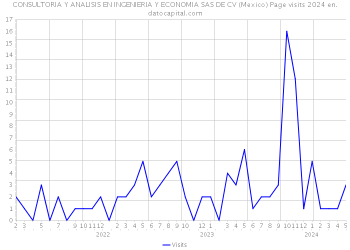 CONSULTORIA Y ANALISIS EN INGENIERIA Y ECONOMIA SAS DE CV (Mexico) Page visits 2024 