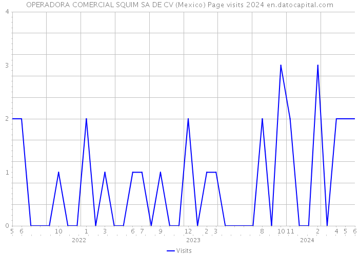 OPERADORA COMERCIAL SQUIM SA DE CV (Mexico) Page visits 2024 