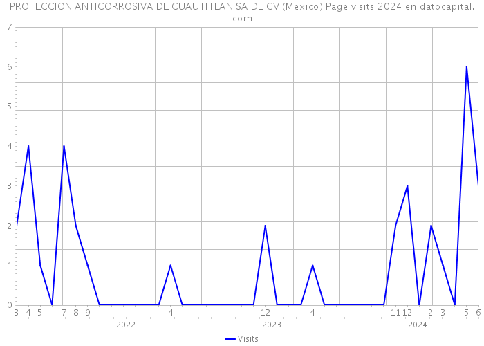 PROTECCION ANTICORROSIVA DE CUAUTITLAN SA DE CV (Mexico) Page visits 2024 