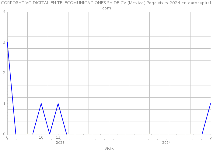CORPORATIVO DIGITAL EN TELECOMUNICACIONES SA DE CV (Mexico) Page visits 2024 