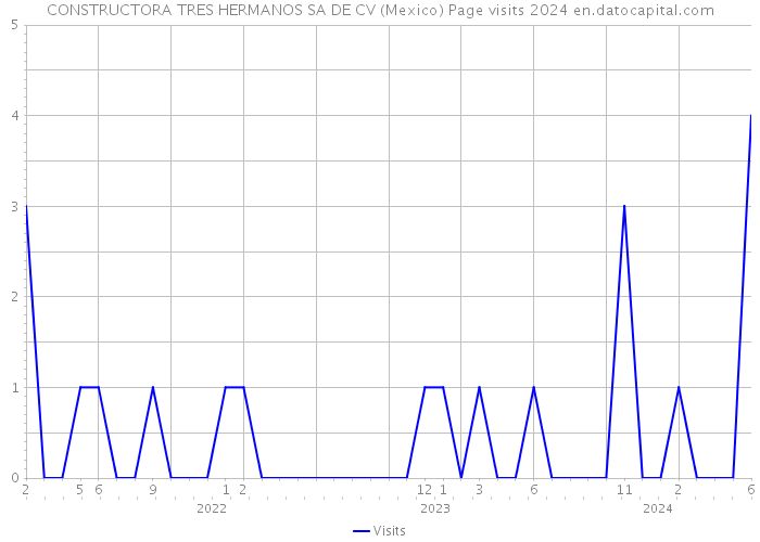 CONSTRUCTORA TRES HERMANOS SA DE CV (Mexico) Page visits 2024 