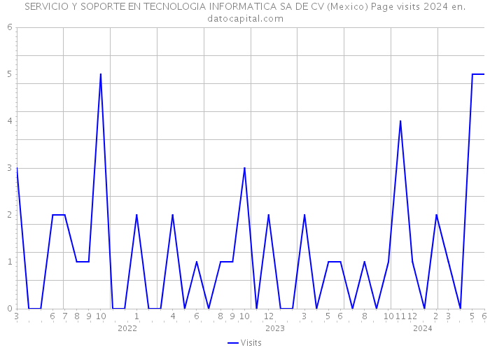 SERVICIO Y SOPORTE EN TECNOLOGIA INFORMATICA SA DE CV (Mexico) Page visits 2024 