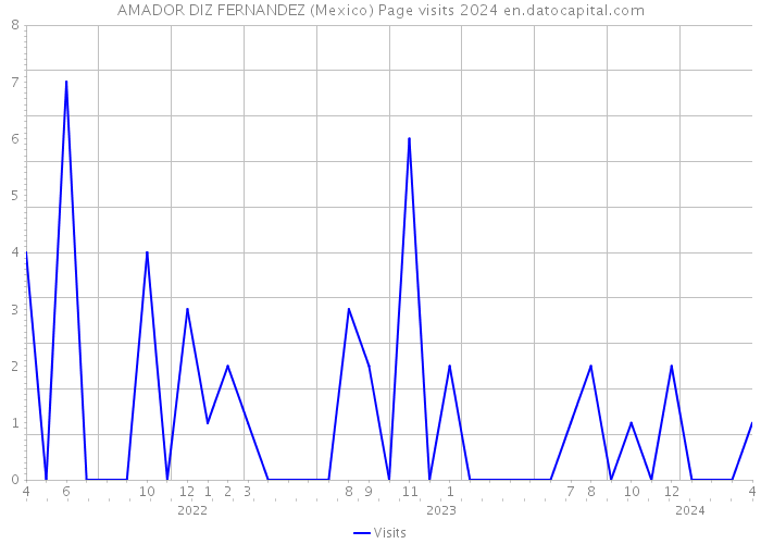 AMADOR DIZ FERNANDEZ (Mexico) Page visits 2024 