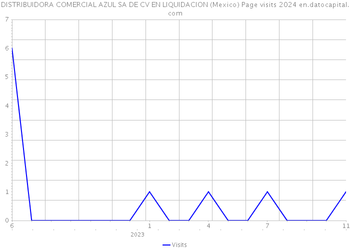 DISTRIBUIDORA COMERCIAL AZUL SA DE CV EN LIQUIDACION (Mexico) Page visits 2024 
