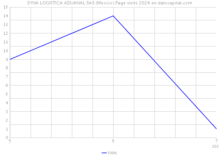 SYNA LOGISTICA ADUANAL SAS (Mexico) Page visits 2024 