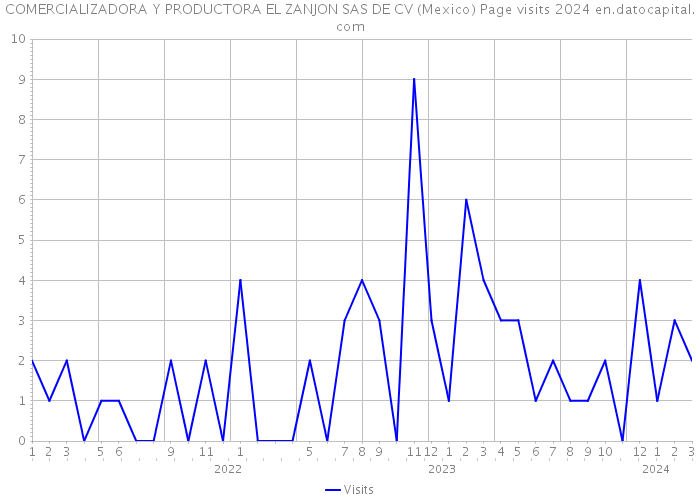 COMERCIALIZADORA Y PRODUCTORA EL ZANJON SAS DE CV (Mexico) Page visits 2024 