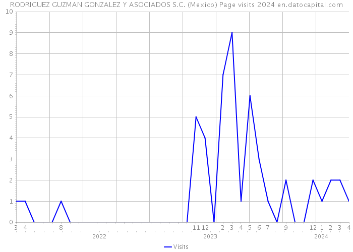 RODRIGUEZ GUZMAN GONZALEZ Y ASOCIADOS S.C. (Mexico) Page visits 2024 