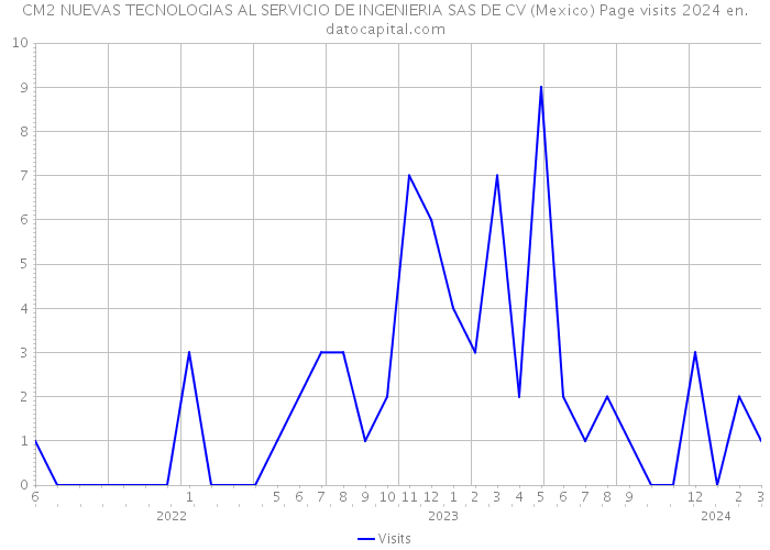 CM2 NUEVAS TECNOLOGIAS AL SERVICIO DE INGENIERIA SAS DE CV (Mexico) Page visits 2024 