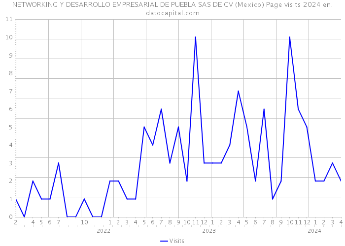 NETWORKING Y DESARROLLO EMPRESARIAL DE PUEBLA SAS DE CV (Mexico) Page visits 2024 