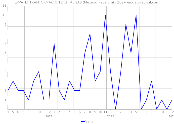EXPAND TRANFORMACION DIGITAL SAS (Mexico) Page visits 2024 