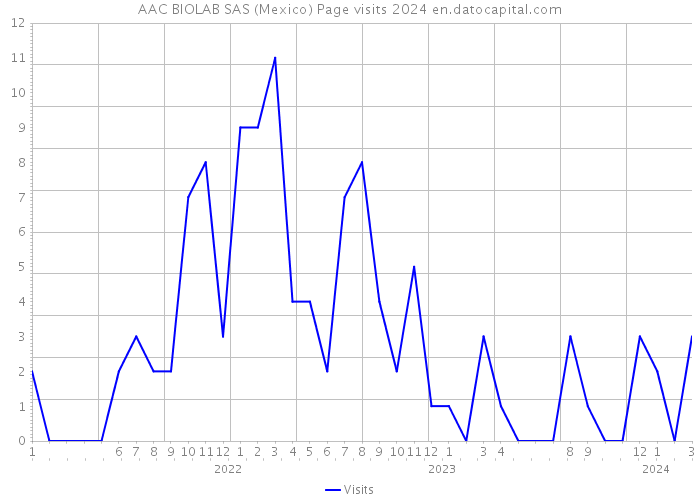 AAC BIOLAB SAS (Mexico) Page visits 2024 