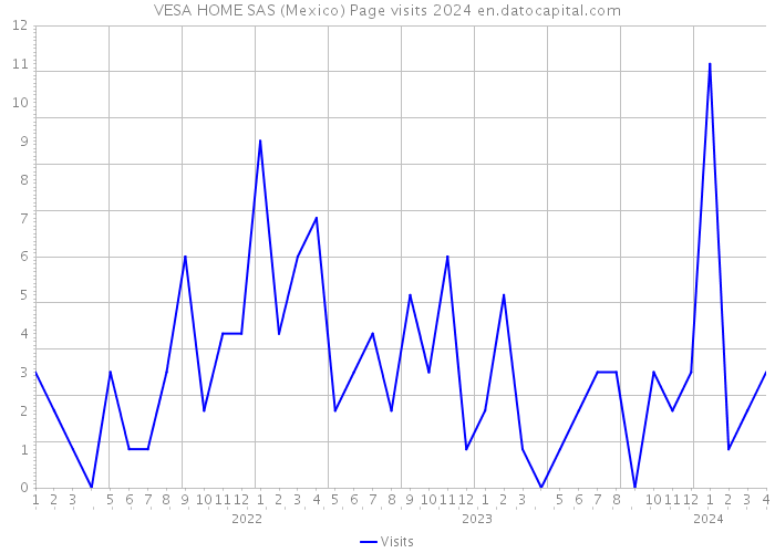 VESA HOME SAS (Mexico) Page visits 2024 