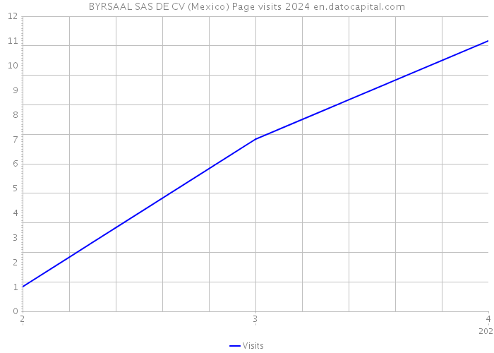 BYRSAAL SAS DE CV (Mexico) Page visits 2024 
