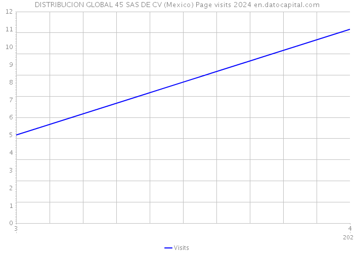 DISTRIBUCION GLOBAL 45 SAS DE CV (Mexico) Page visits 2024 