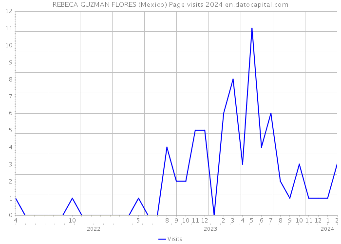 REBECA GUZMAN FLORES (Mexico) Page visits 2024 