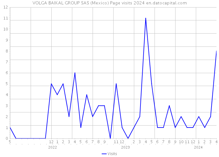 VOLGA BAIKAL GROUP SAS (Mexico) Page visits 2024 