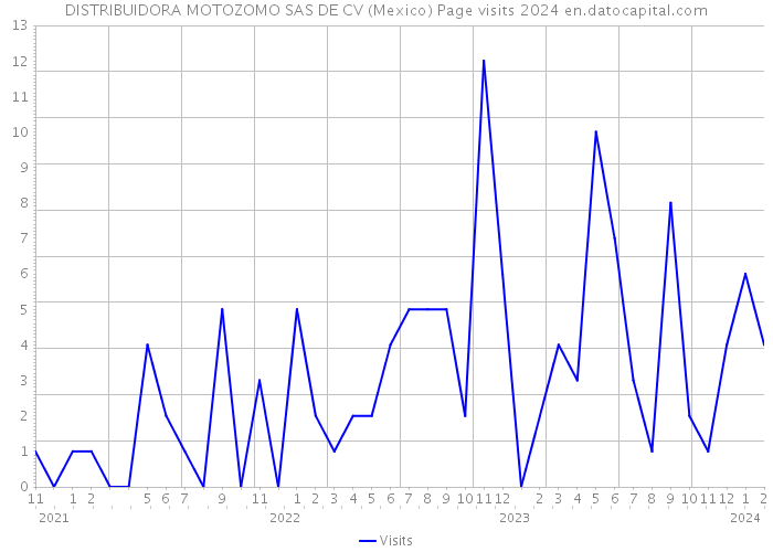 DISTRIBUIDORA MOTOZOMO SAS DE CV (Mexico) Page visits 2024 