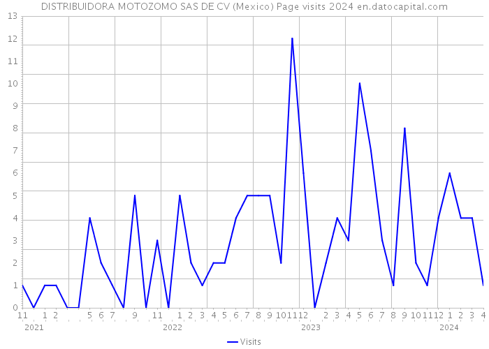 DISTRIBUIDORA MOTOZOMO SAS DE CV (Mexico) Page visits 2024 