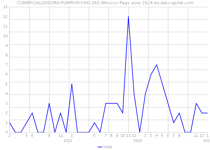 COMERCIALIZADORA PUMPKIN KING SAS (Mexico) Page visits 2024 