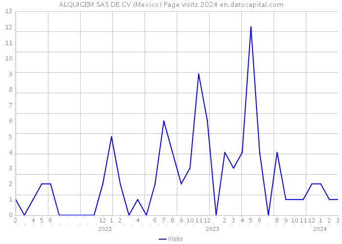 ALQUIGEM SAS DE CV (Mexico) Page visits 2024 