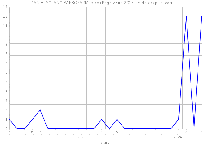 DANIEL SOLANO BARBOSA (Mexico) Page visits 2024 