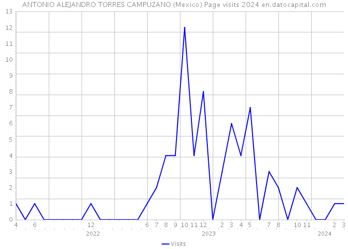 ANTONIO ALEJANDRO TORRES CAMPUZANO (Mexico) Page visits 2024 