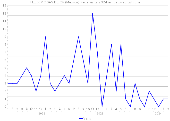 HELIX MC SAS DE CV (Mexico) Page visits 2024 