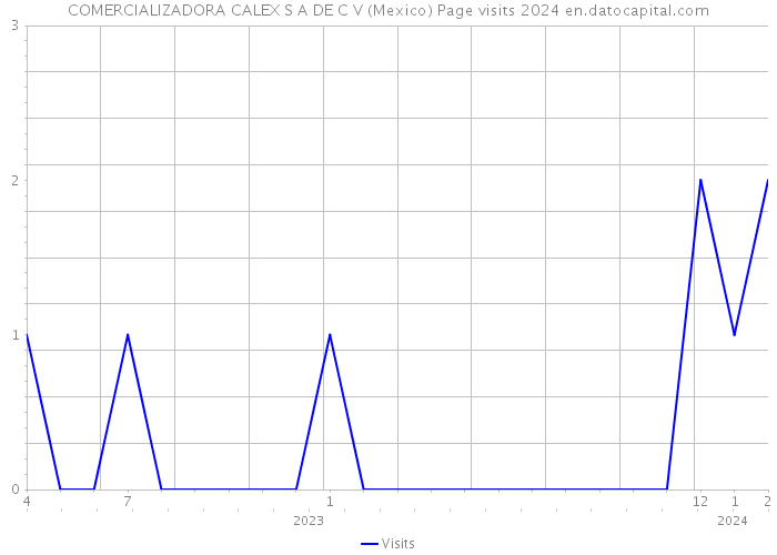 COMERCIALIZADORA CALEX S A DE C V (Mexico) Page visits 2024 