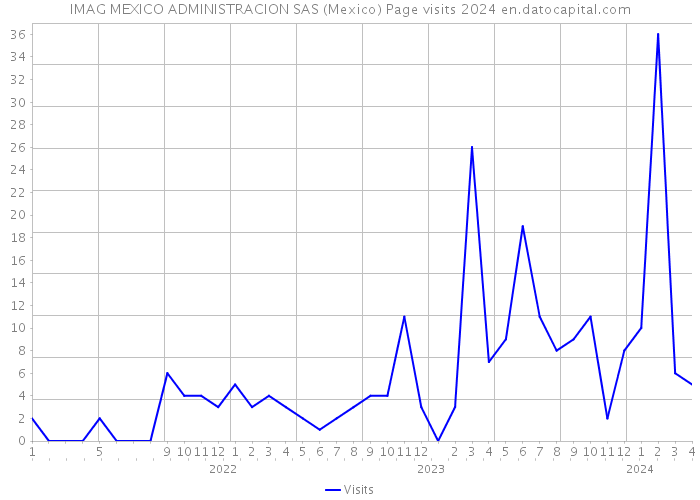 IMAG MEXICO ADMINISTRACION SAS (Mexico) Page visits 2024 