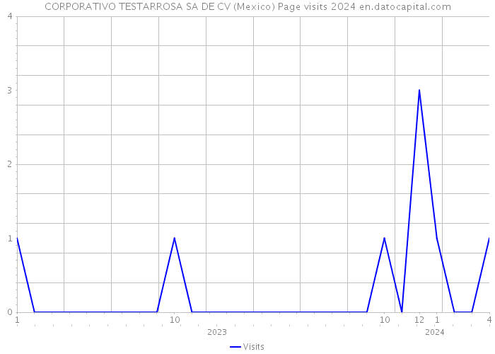 CORPORATIVO TESTARROSA SA DE CV (Mexico) Page visits 2024 