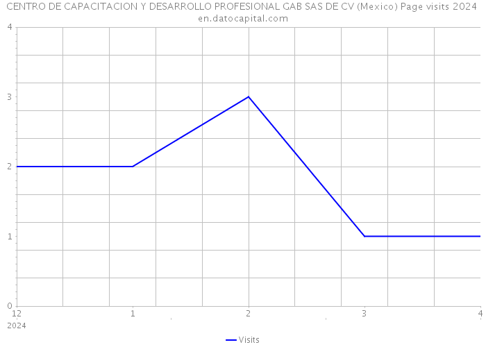 CENTRO DE CAPACITACION Y DESARROLLO PROFESIONAL GAB SAS DE CV (Mexico) Page visits 2024 