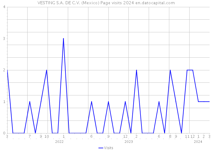 VESTING S.A. DE C.V. (Mexico) Page visits 2024 