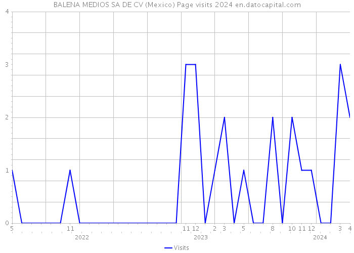 BALENA MEDIOS SA DE CV (Mexico) Page visits 2024 