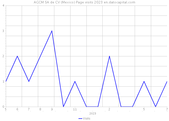 AGCM SA de CV (Mexico) Page visits 2023 