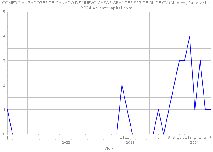 COMERCIALIZADORES DE GANADO DE NUEVO CASAS GRANDES SPR DE RL DE CV (Mexico) Page visits 2024 