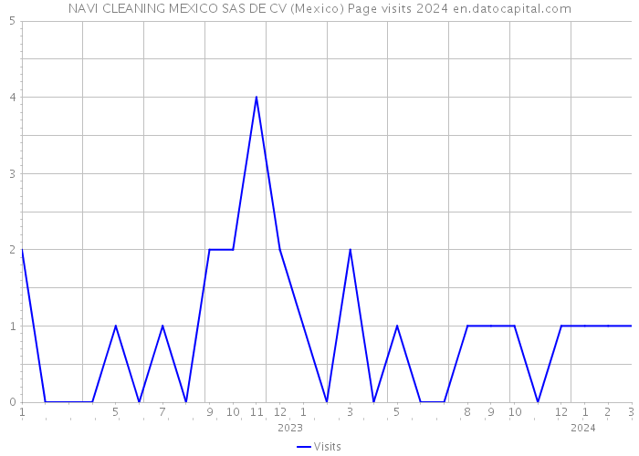 NAVI CLEANING MEXICO SAS DE CV (Mexico) Page visits 2024 