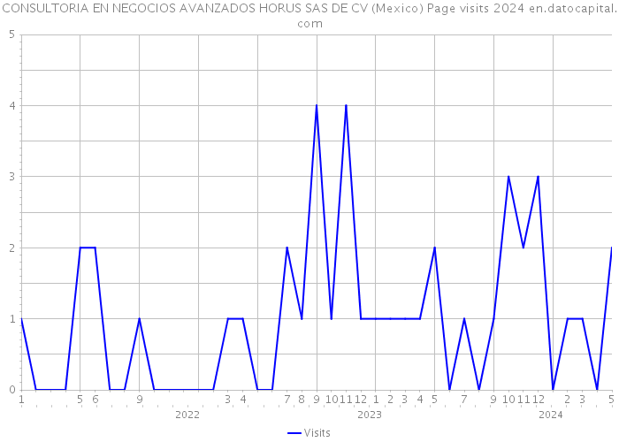 CONSULTORIA EN NEGOCIOS AVANZADOS HORUS SAS DE CV (Mexico) Page visits 2024 