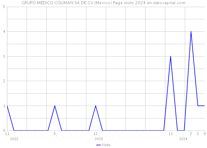 GRUPO MEDICO COLIMAN SA DE CV (Mexico) Page visits 2024 