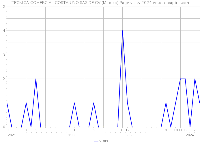 TECNICA COMERCIAL COSTA UNO SAS DE CV (Mexico) Page visits 2024 